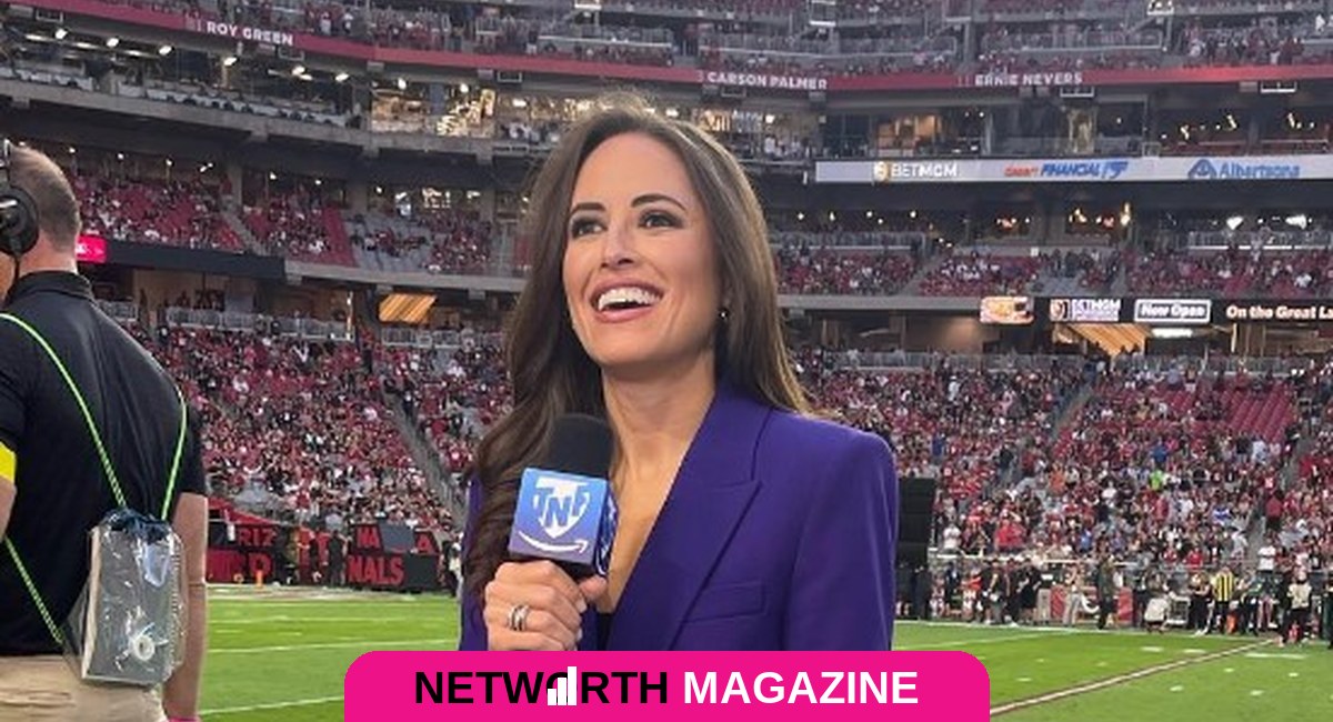 Kaylee Hartung during a live broadcast