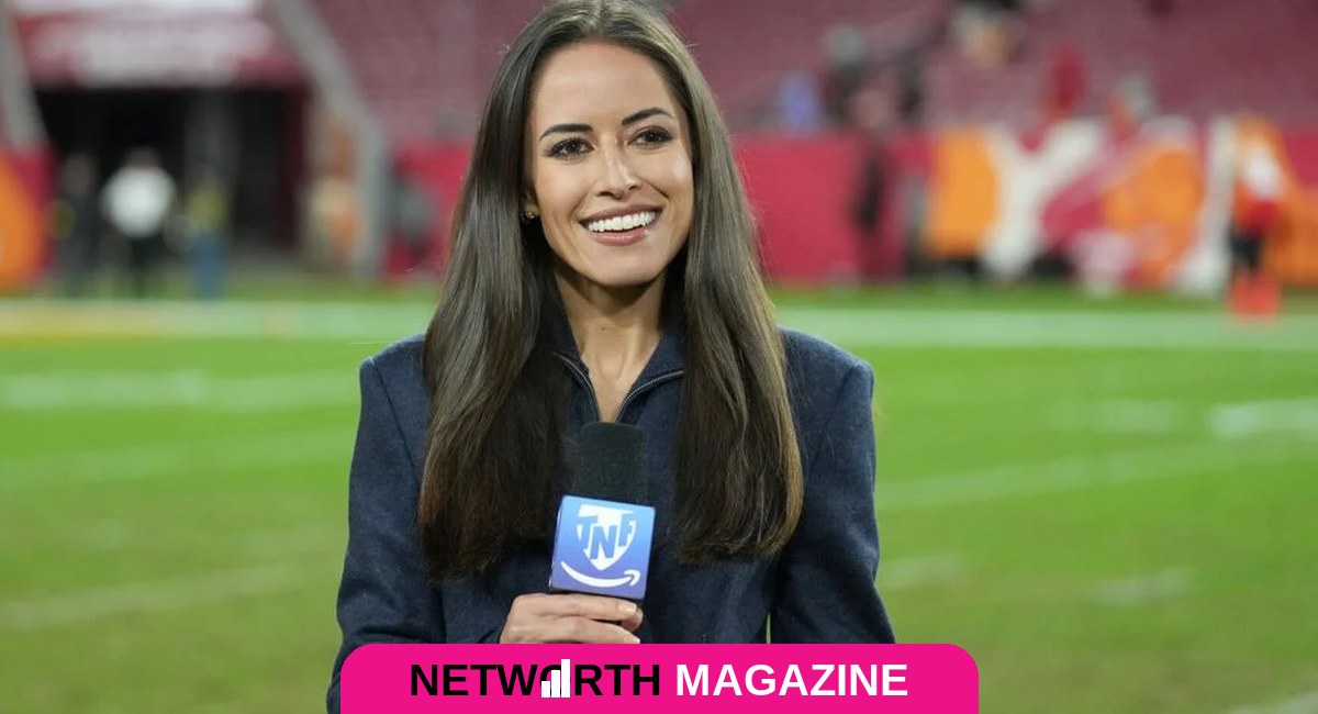 Kaylee Hartung reporting from the sideline